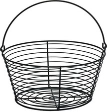 Miller Manufacturing Egg Basket Small Heavy Duty Wire Securely Welded Black