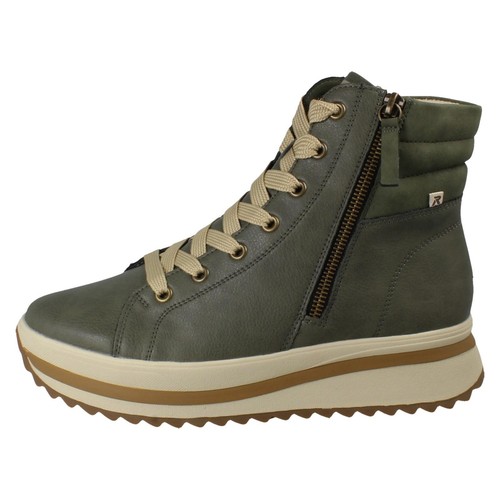 Botas gruesas Rieker 'W3870' informales de cuero forradas cálidas con cremallera para dama - Imagen 24 de 31