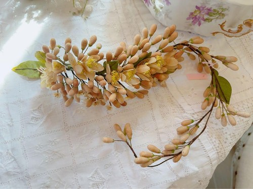 Large antique French wax flowers From Japan Size: Width 8cm, length 40cm Good - Picture 3 of 11