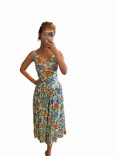 Vtg Redian Made in Italy floral midi dress size Xs