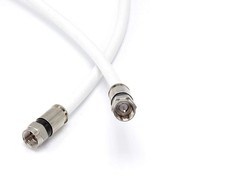 White, High Speed RG6 Coax, High Frequency Coaxial Cable, 125 Feet 38 Meter