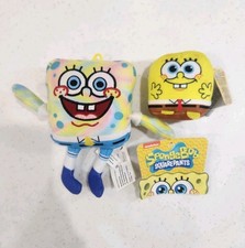 NEW SpongeBob SquarePants Plush Tie Dye Rainbow  Mini Plushie Toy Set Of 2 NWT