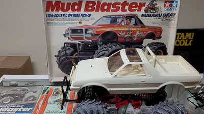Vintage New Built Tamiya 1/10 R/C Subaru Mud Blaster Brat 58077