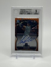 2023 Bowman Draft Max Clark Chrome Prospect Auto Orange Wave Ref. BGS 9.0 #/25