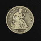 1875-S 50c Seated Liberty Silver Half Dollar - Free Shipping USA