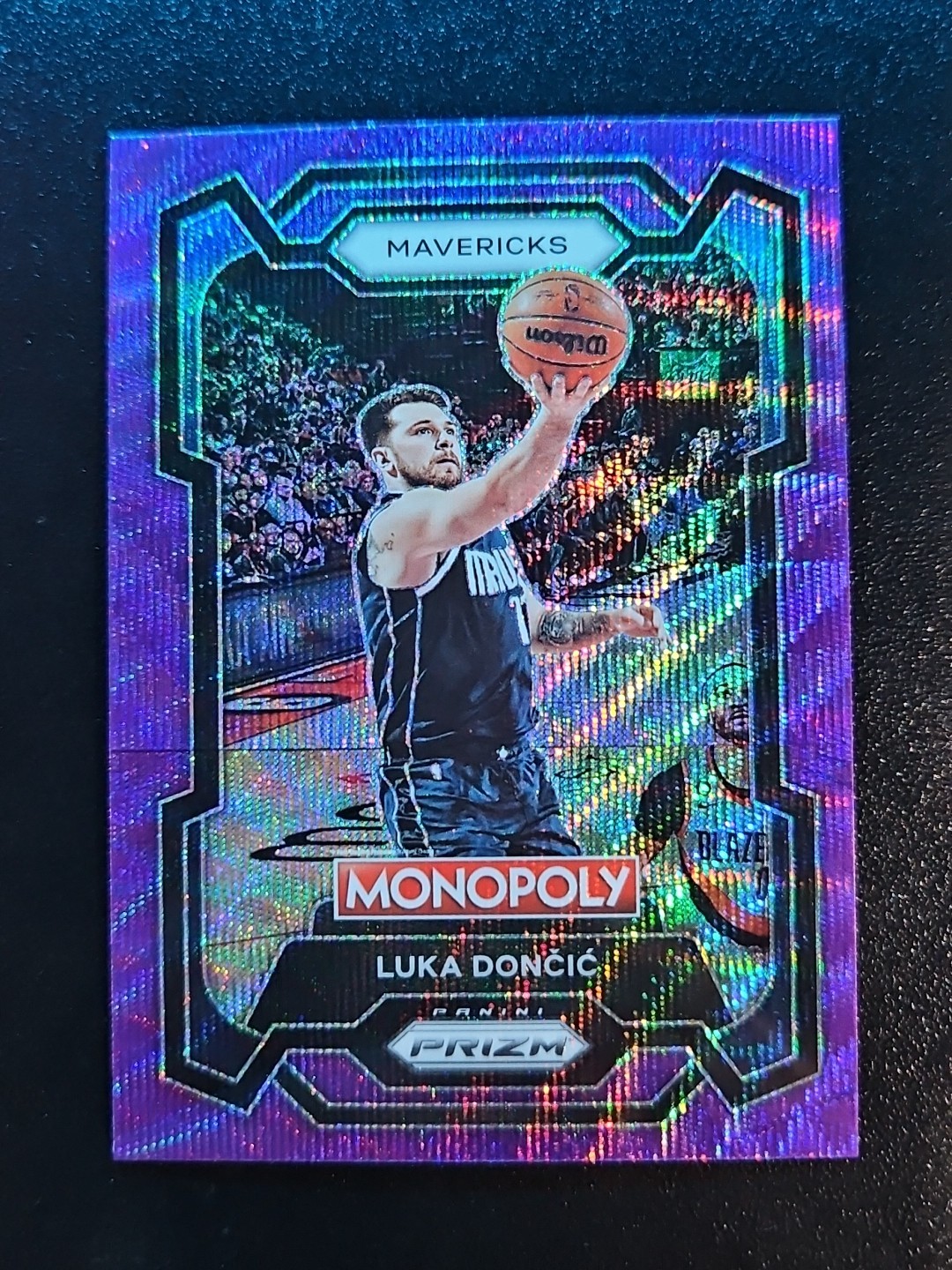 Luka Doncic Purple Wave Monopoly Prizm 23-24 No. 22 Dallas Mavericks NBA Finals