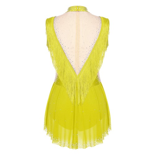 Kids Girls Skirts Jazz Bodysuit Mesh Dancewear Ballroom Dress Modern Dance - Picture 49 of 78