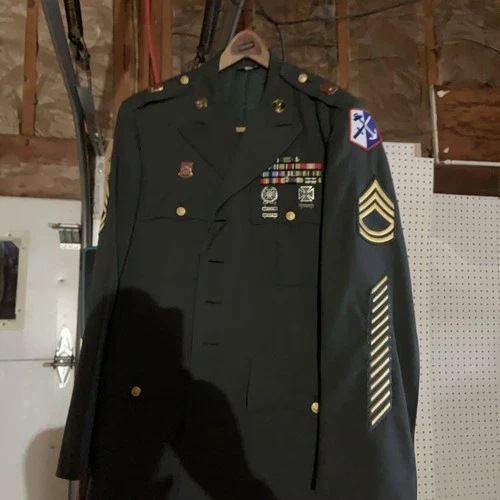 Vintage Army Military Dress Uniform Jacket, Pants and Belt Vietnam era