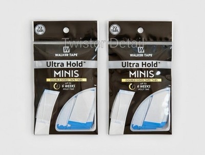 2-Pack Walker Tape Ultra Hold Minis 144 Tabs - Double Sided Toupee Wig Adhesive