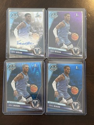 Eric Dixon 2023-24 Bowman University 4-card Lot
