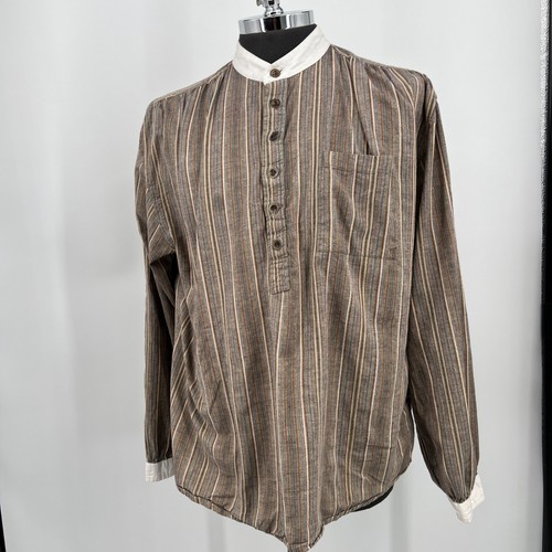 Scully Banded Collar 100% Baumwolle gestreift Herren Hemd Old West Yellowstone XL