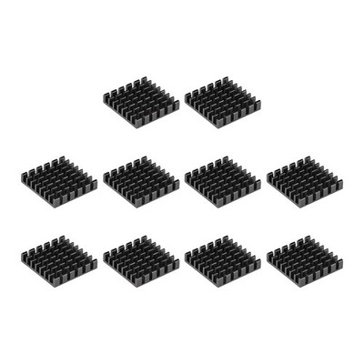Electronic Radiators Heatsink for MOS GPU IC Chip Black 25 x 25 x 5 mm 10pcs