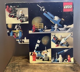 LEGO SPACE 483 ALPHA-1 ROCKET BASE COMPLETE w Instructions Box Parts Hollow Figs