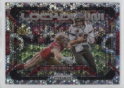 2023 Panini Prizm Lockdown No Huddle Prizm Nick Bosa #LD-1 6q5