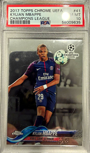 2017 Topps Chrome UEFA Champions League Kylian Mbappe #41  PSA 10 MINT