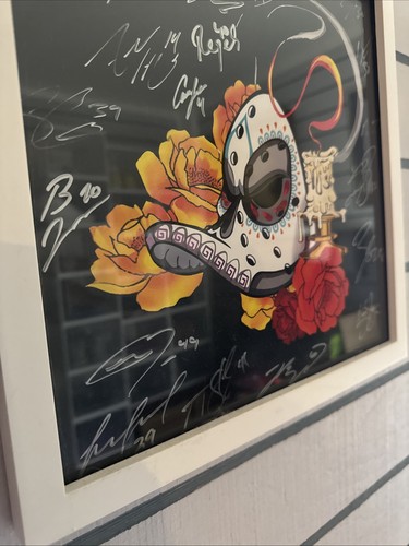 Team Signed RARE Anaheim Ducks Hockey Dia De Los Muertos autographed Print Rare - Picture 3 of 5