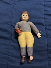 Vintage Celluloid Doll Football Player Felt Made In Japan 8 Tall SP