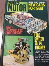 1965 NOVEMBER MODERN MOTOR MAGAZINE MARK 1 CORTINA FX Holden Ford V4 Mini Cooper