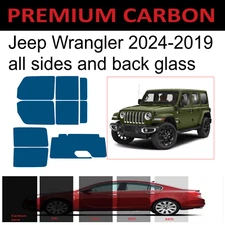 Premium Carbon Window Tint fits Jeep Wrangler 2019-2025 precut tint