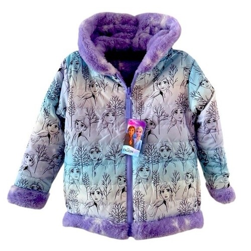 Disney Girls Reversible Jacket - Frozen & Princess Variations - Picture 6 of 10
