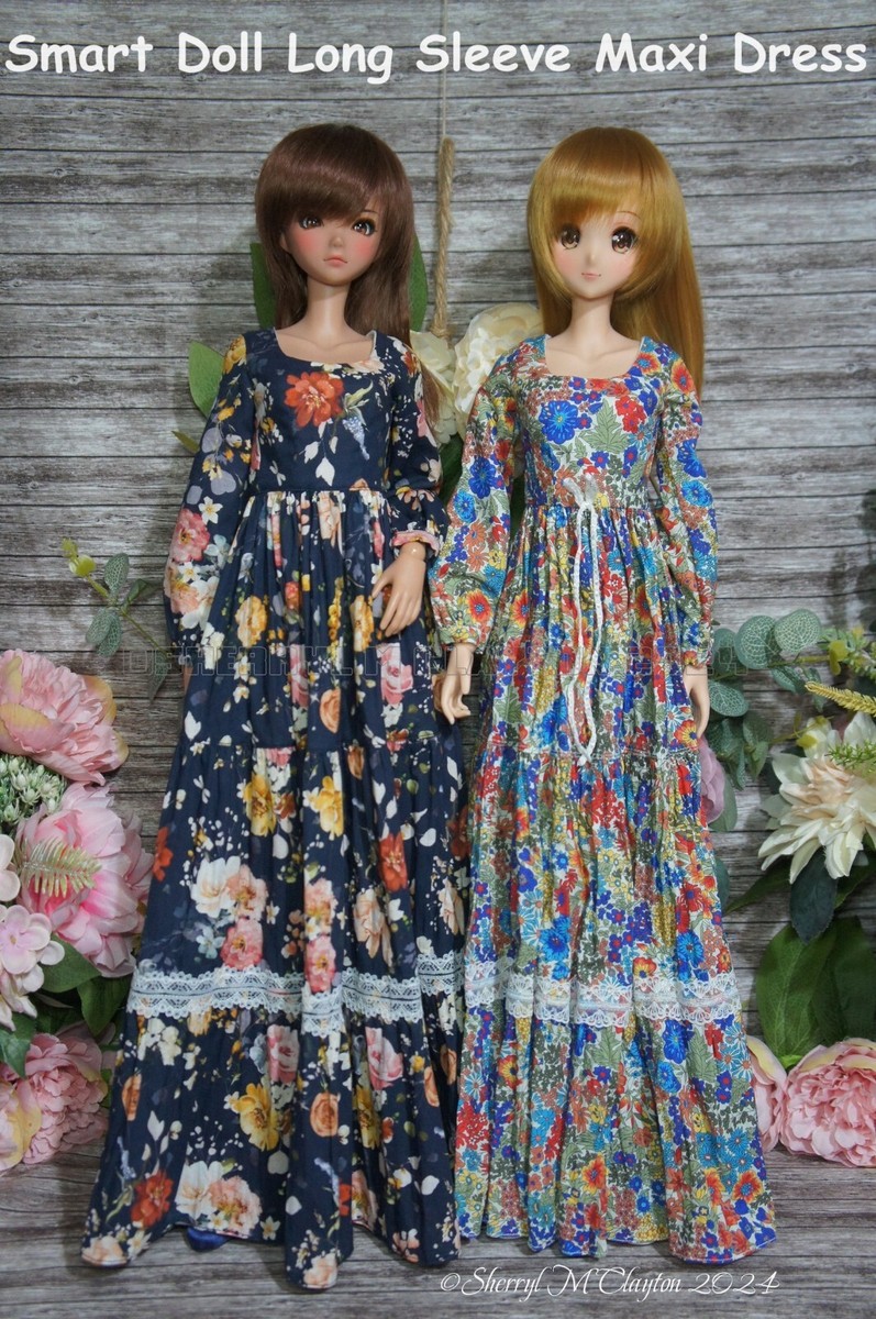 Handmade Sleeved Maxi Dresses for Smart Dolls UK