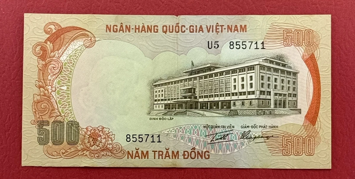 Vietnamese Paper Money 500 ₫ Denomination 1972 for sale | eBay