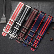 Military Nylon Watch Strap 20mm 22mm Band for Omega Diver 300M Seiko Casio Rolex