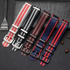 Military Nylon Watch Strap 20mm 22mm Band for Omega Diver 300M Seiko Casio Rolex