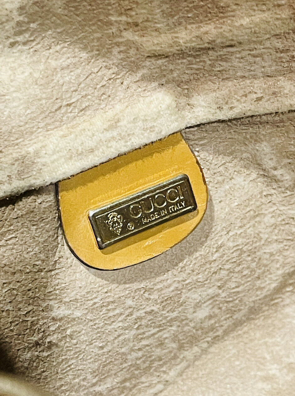 Vintage Gucci Leather Canvas Monogram Crossbody P… - image 6