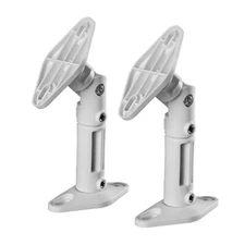 2 Pcs White Universal Wall or Ceiling Satellite Speaker Mount Bracket fits Bose