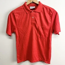 NEW Single-Stitch 80s Hanes Red Pocket Polo Shirt Adult S