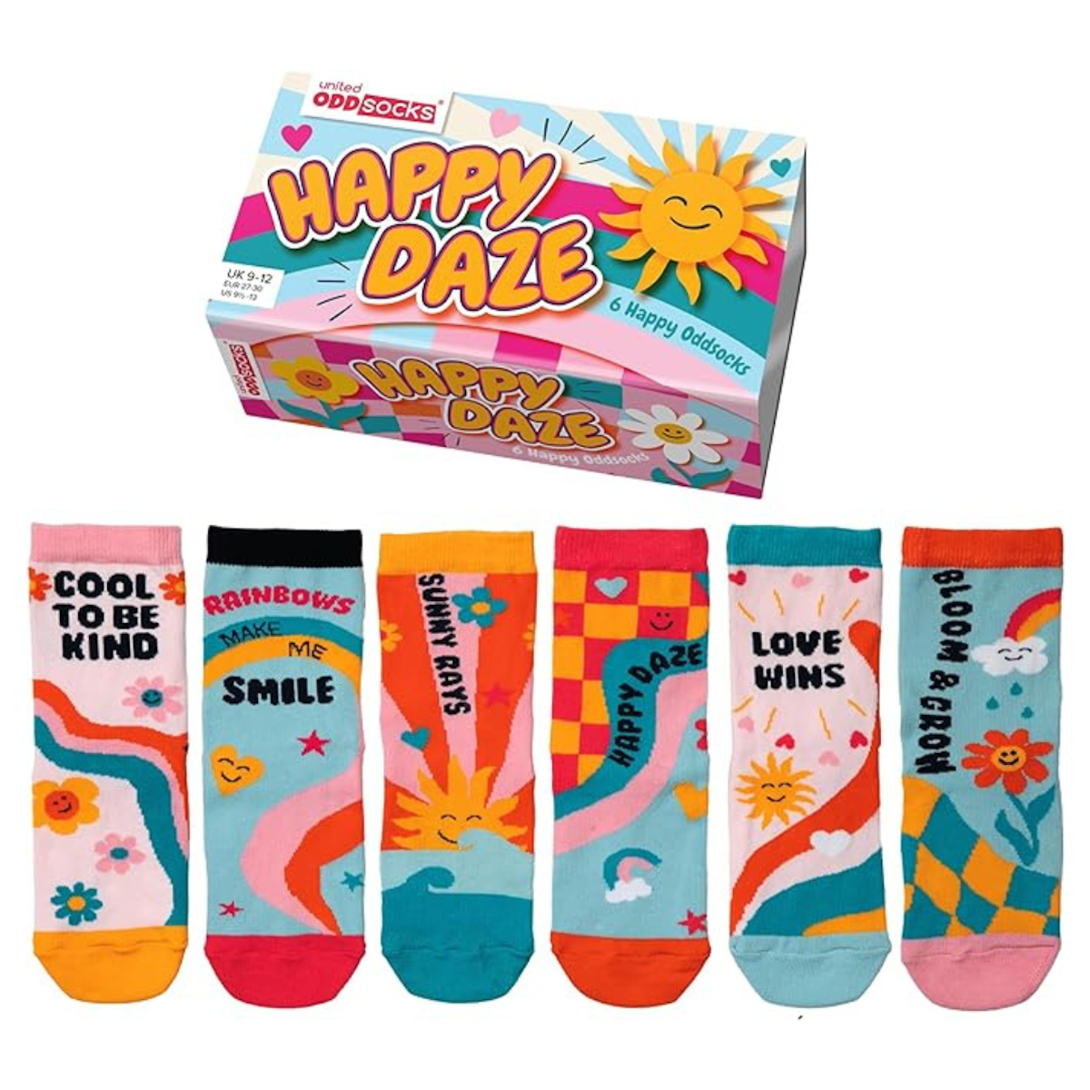 United Oddsocks Happy Daze Children's Happy Gift Boxed Socks Birthday Gift Idea