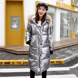 metallic silver winter jacket