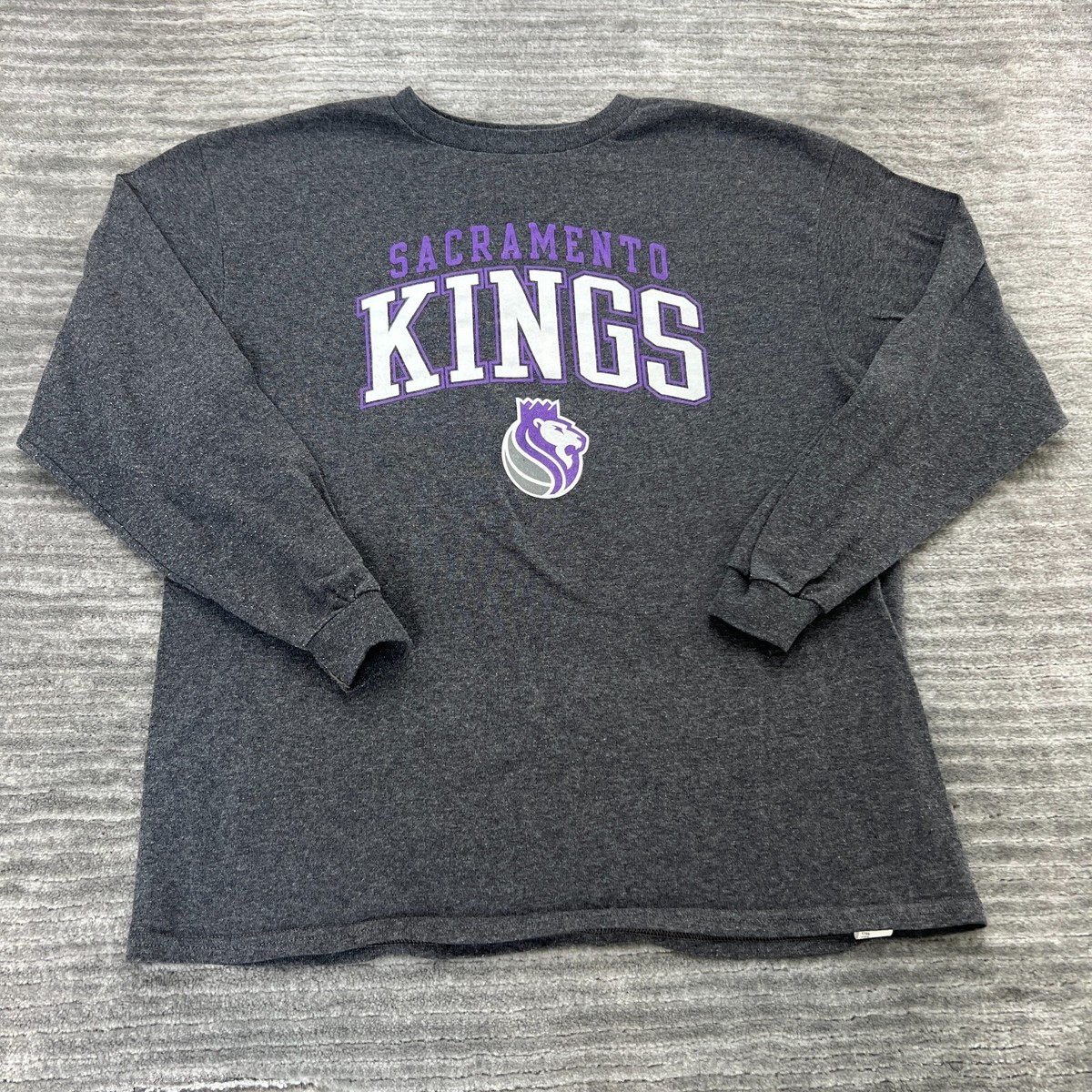 Sacramento Kings Shirt L Youth Fanatics Long Sleeve NBA Basketball