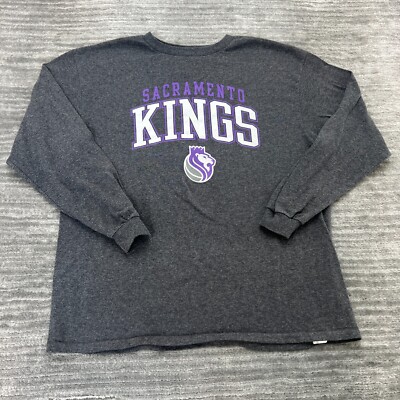 Sacramento Kings Shirt L Youth Fanatics Long Sleeve NBA Basketball