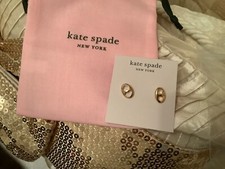 kate spade New York,  gold tone double heart  Stud Earrings , NWT ,authentic