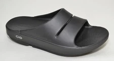 Oofos Ooahh Size 8 Women's All Black Sport Slides Slip On Sandals