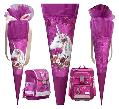 Schultüte Einhorn,passend zum Classy Molly und Step by Step Eyela,Wunschname 