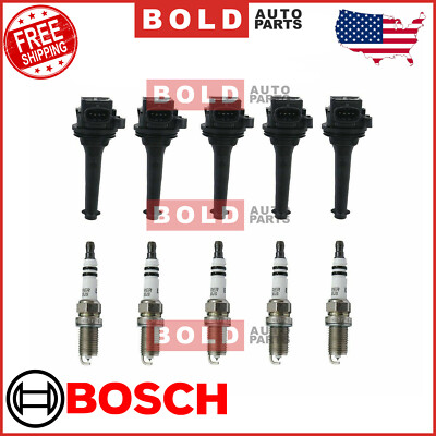 For Volvo C70 S60 S80 V70 XC70 Direct Ignition Coils w/ Spark Plugs OEM Bosch