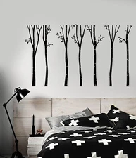 Vinyl Wall Decal Birch Trees Nature Forest Home Interior Stickers (2853ig)