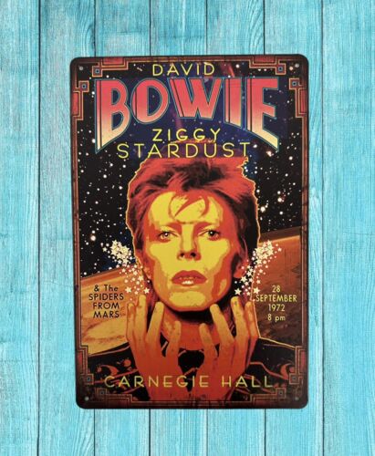David Bowie Vintage Style Tin Metal Bar Sign Poster Man Cave Collectible New - Afbeelding 1 van 1