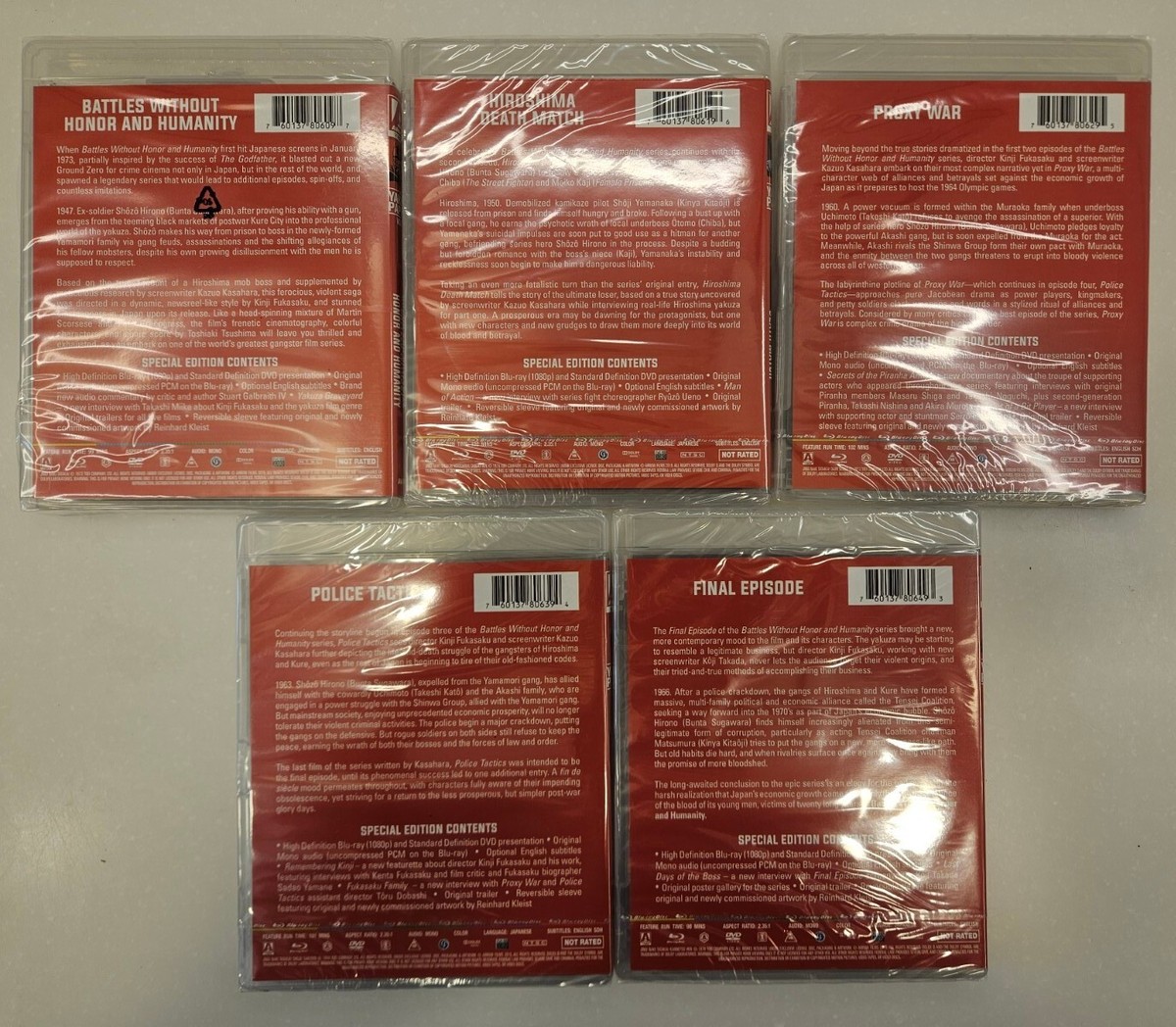 THE YAKUZA PAPERS コレクターズエディション 5枚＋特典1枚 THE YAKUZA PAPERS Volume 1-5 Blu Ray NEW Sealed Arrow Video Kinji
