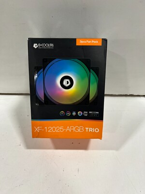  XF-12025-ARGB-TRIO 120mm Case Fan ARGB 3 Pack RGB Fans 5V 3-PIN BLACK