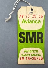 AVIANCA SMR SANTA MARTA DE COLECCIÓN ETIQUETA DE EQUIPAJE ETIQUETA DE EQUIPAJE COLOMBIA