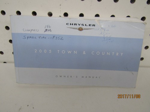 2005 Chrysler Town & Country Owners Manual (book only) FREE SHIPPING