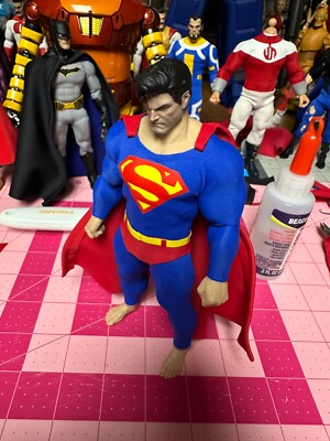 Mezco one 12 adam strong body batman and superman dkr suit