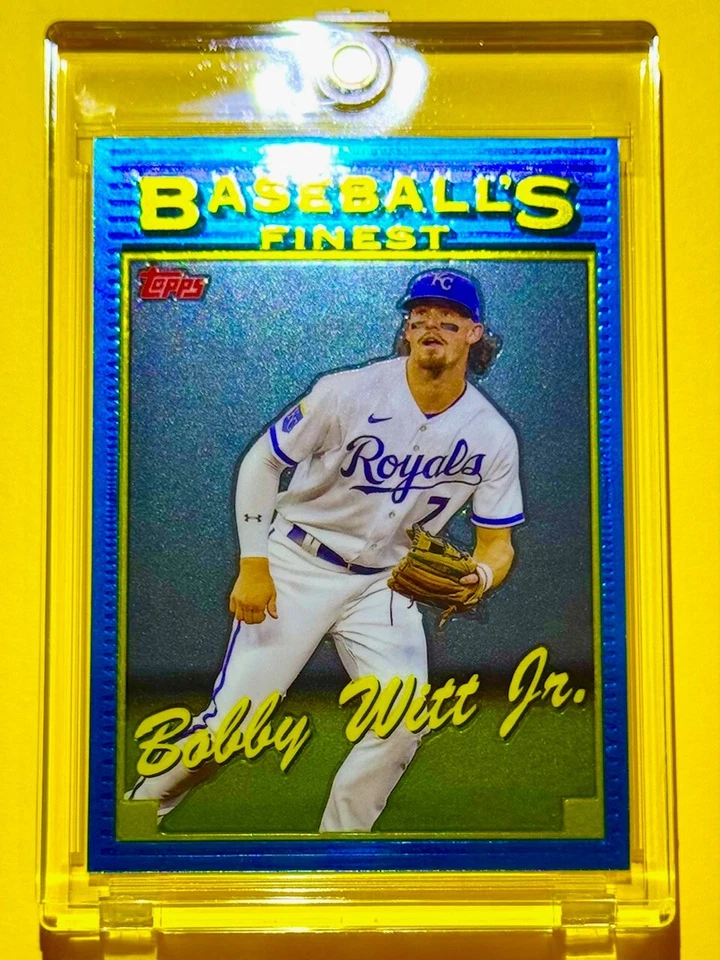 Bobby Witt Jr. RARE BLUE FOIL SP INSERT TOPPS BASEBALL'S FINEST INVESTMENT CARD - Image 3 of 4