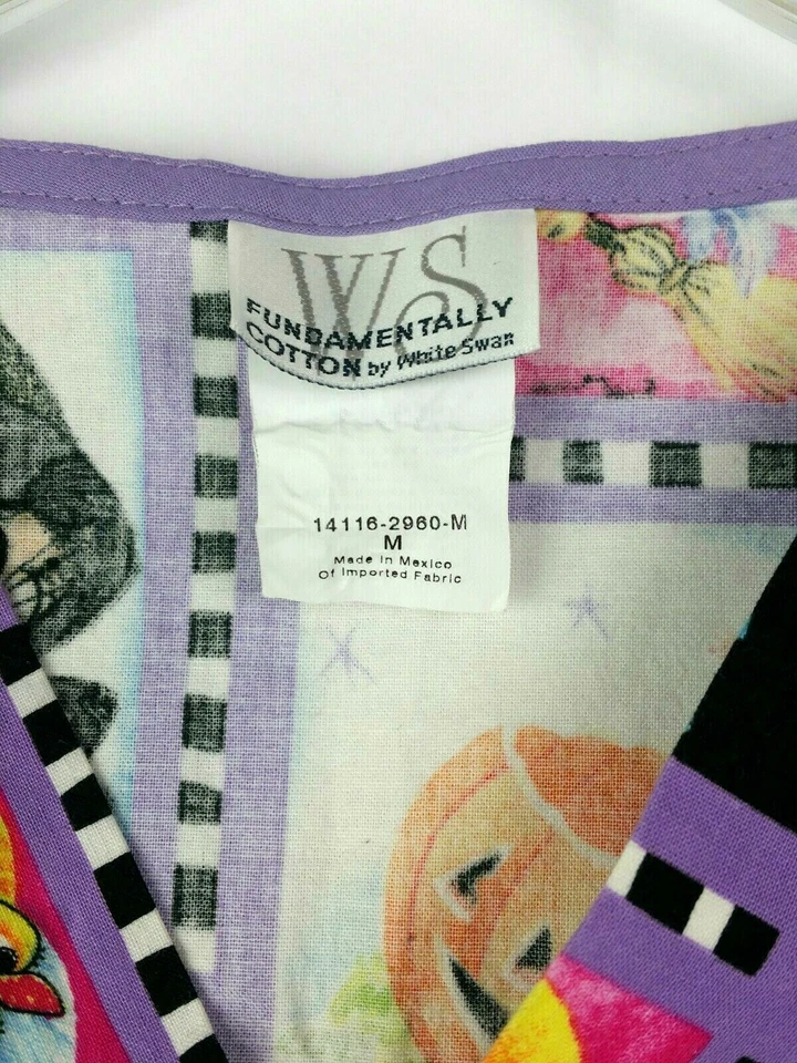 White Swan 女式中号万圣节围巾上衣紫色 — 第 4/4 张图片