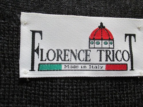Florence Tricot Cardigan Sweater Mens Large Tall Gray Argyle Grandpa Dad Italy - Picture 5 of 11