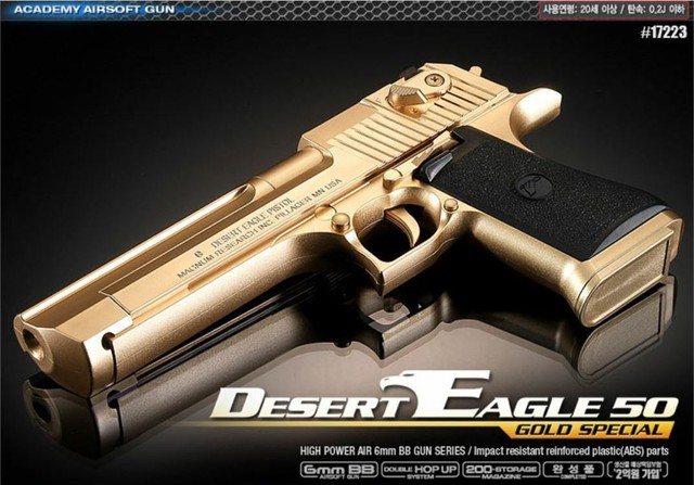 Desert Eagle 50 Gold Pistol Airsoft Handgun 6mm Bb Toy Gun Children Military